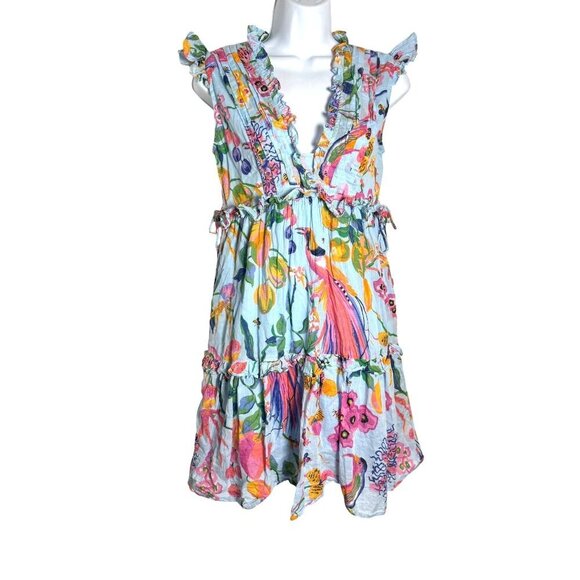 Banjanan Chandra dress cool blue Size XS spring print cotton - Picture 7 of 7